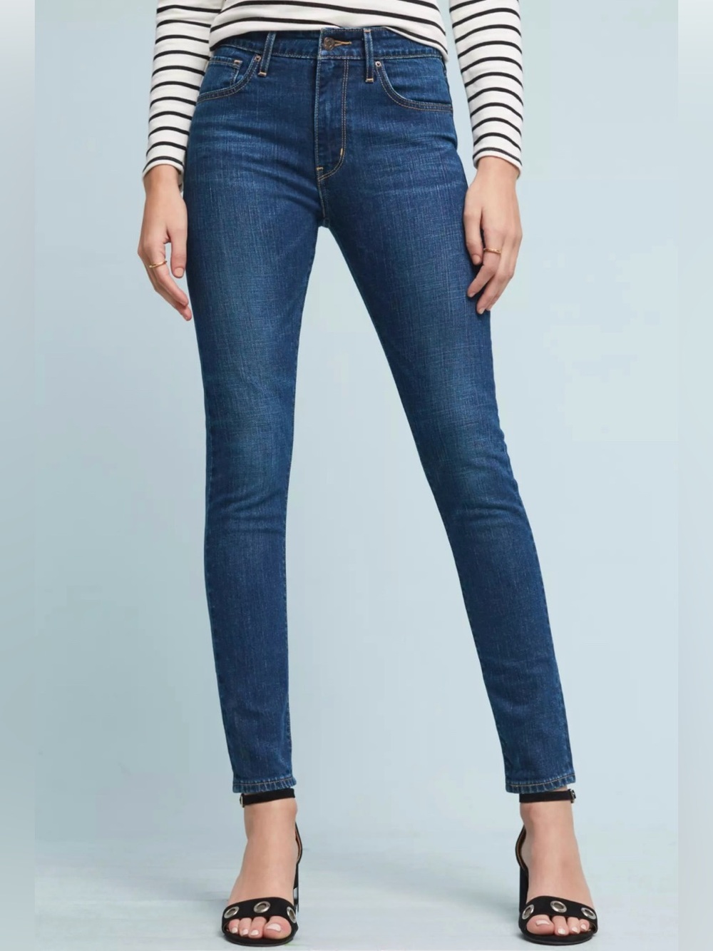 Levi's 721 High Rise Skinny Jeans Dark Wash Denim Pants Women's Size 30